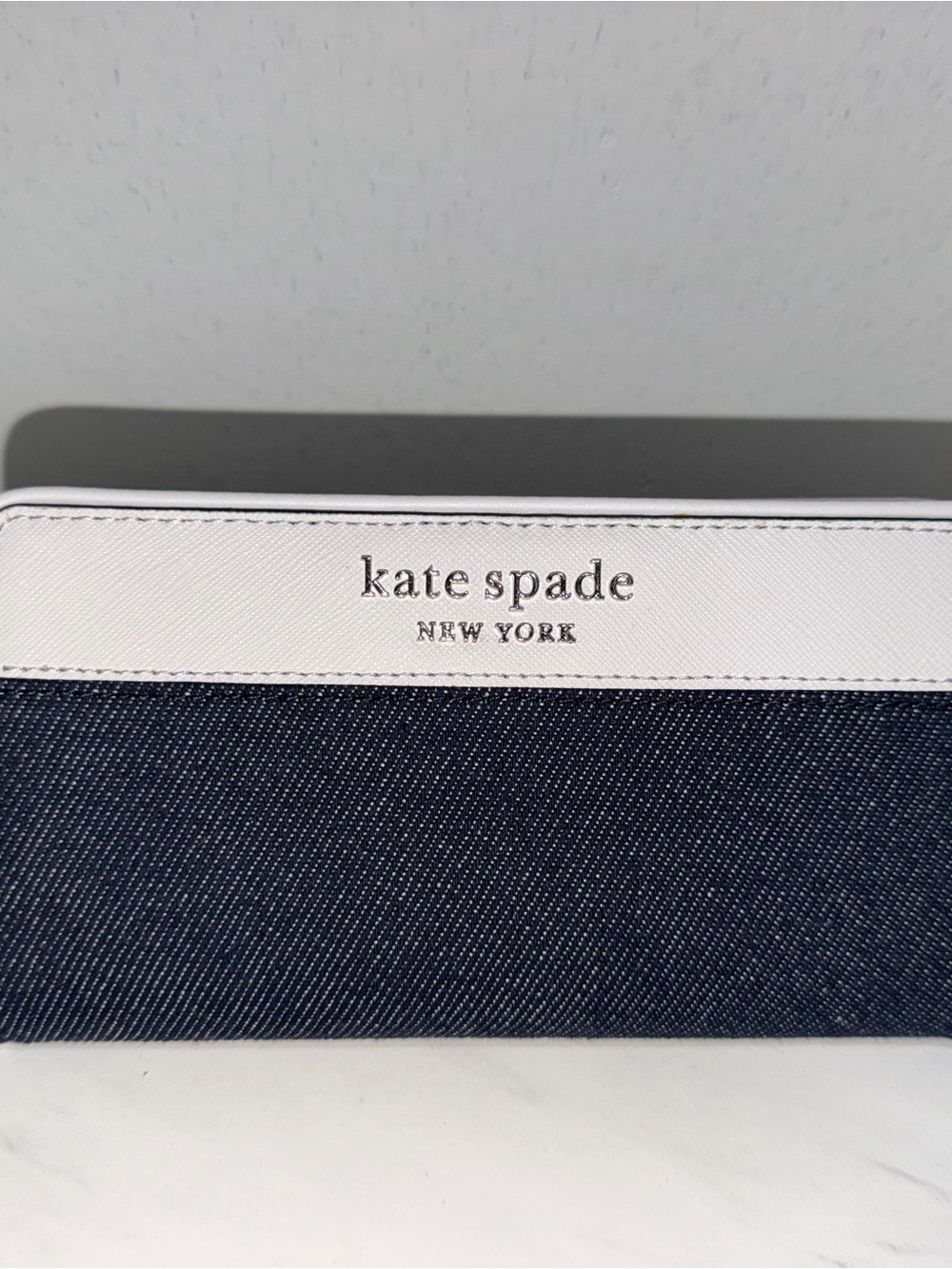 Men's denim zip wallet